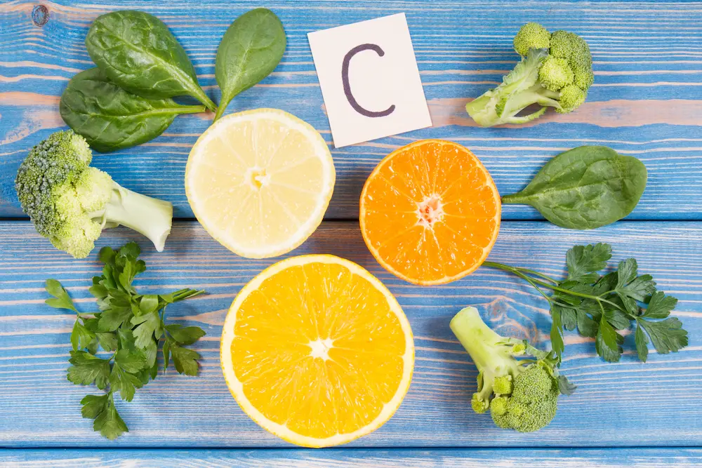 Oranges and vegetables are good sources of vitamin c